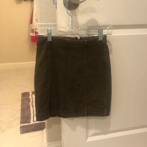 army green Free People skirt